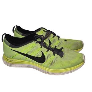 Nike‎ Lunarlon Running Shoes Lightweight Athletic Neon Green Black Size 14